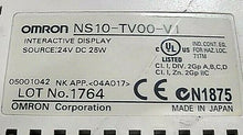 Load image into Gallery viewer, OMRON NS10-TV00-V1 OPERATOR INTERFACE INTERACTIVE DISPLAY 24 VDC *FREE SHIPPING*