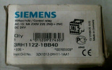 Load image into Gallery viewer, SIEMENS 3RH1122-1BB40 CONTROL RELAY 6A 230V 24VDC -FREE SHIPPING