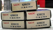 Load image into Gallery viewer, LOT/5 6200ZZE/C3 NACHI DEEPGROOVE BALLBEARING SINGLEROW (XM107228) 10MMx30x9 *FS