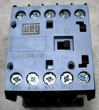 Load image into Gallery viewer, WEG CWC016-10-30V47 IEC MINI CONTACTOR 16A 4POLE 120V 3N.O. POWER CONTACTS *FSHP