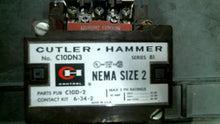 Load image into Gallery viewer, CUTLER HAMMER EATON C10DN3 SIZE 2 CONTACT C10D-2 6-34-2 575V 45A 3PH-FREE SHIP