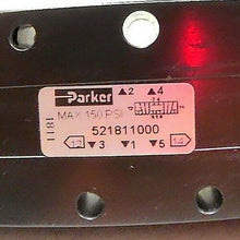 Load image into Gallery viewer, PARKER SCHRADER BELLOWS 521811000 MANUAL AIR CONTROL VALVE 4-WAY 3-POSITION *FS*