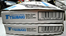 Load image into Gallery viewer, TSUBAKI RS40 RIV ROLLER CHAIN 10FT *FREE SHIPPING*