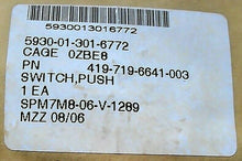 Load image into Gallery viewer, KORRY ELECTRONICS 419-719-6641-003 PUSHSWITCH 11PINMALE NSN 5930-01-301-6772 *FS