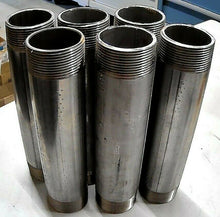 Load image into Gallery viewer, 1-1/2" x 8" NIPPLE STAINLESS STEEL SCH 40 TBE 316L NPT *FREE SHIP*