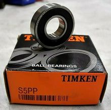 Load image into Gallery viewer, TIMKEN FEDERAL MOGUL S5PP BALL BEARING 1/2" ID 9/32" OD 5/16" W SEALED *FRSHIP*