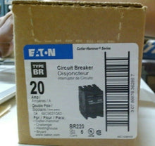 Load image into Gallery viewer, EATON BR220 CIRCUIT BREAKER COMMON TRIP 20A 2P 120-240V LOT/5