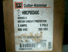 Load image into Gallery viewer, CUTLER HAMMER HMCP003A0C MOTOR CIRCUIT PROTECTION 3A 3P 600VAC 250VDC -FREE SHIP