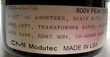 Load image into Gallery viewer, MODUTEC SCHNEIDER SQUARE D CLE8-A3A750 3 1/2" AC AMMETER 0-75AC AMPS *FREE SHIP*