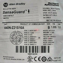 Load image into Gallery viewer, *SEALED* AB ROCKWELL 440N-Z21S16A SER B INTERLOCK SWITCH SENSAGUARD 24VDC *FRSHP