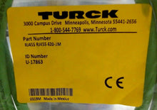 Load image into Gallery viewer, LOT/3 TURCK RJ45S RJ45S 420-1M (I.D. U-17863) DOUBLE-DOUBLE ENDED 4P MALE *FRSHP