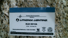Load image into Gallery viewer, LITHONIA LIGHTING ELB0612A RECHARGEABLE NON-SPILLABLE SEALED BATTERY -FREE SHIP