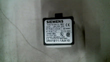Load image into Gallery viewer, SIEMENS 3RH1911-1AA10 AUXILIARY CONTACT BLOCK SIZE S00 10A 240V -FREE SHIPPING