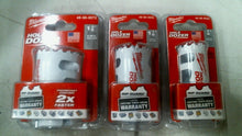 Load image into Gallery viewer, MILWAUKEE 49-56-0032 7/8" 49-56-0052 1 1/8" 49-56-0072 1 3/8" HOLE DOZER LOT/3