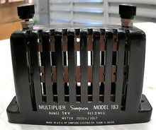 Load image into Gallery viewer, VINTAGE SIMPSON MODEL 29 ANALOG PANEL METER 0-30DCA & MODEL 183 MULTIPLIER *FS*