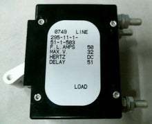 Load image into Gallery viewer, AIRPAX 295-11-1-51-1-503 CIRCUIT BREAKER 50AMP 32VDC DELAY 51 -FREE SHIPPING