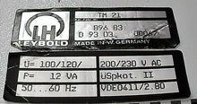 Load image into Gallery viewer, LEYBOLD TM 21 THERMOVAC VACUUM GAUGE CONTROLLER (896 83 D 93 03) *FREE SHIPPING*