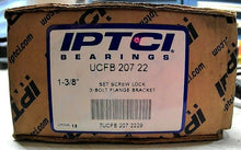Load image into Gallery viewer, IPTCI UCFB 207 22 (1 3/8" BORE) 3- BOLT FLANGE BRACKET / BLOCK SET SCREW *FRSHIP