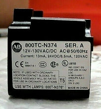 Load image into Gallery viewer, LOT/2 AB ROCKWELL 800TC-N374 SER A UNIVERSAL LED MODULE 12-130VAC/DC 50/60HZ *FS