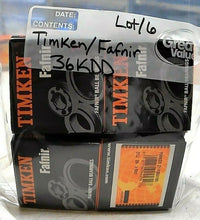 Load image into Gallery viewer, LOT/6 TIMKEN FAFNIR 36KDD BALL BEARING RADIAL/DEEP GROOVE 6MM ID RND BORE *FRSHP