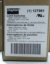 Load image into Gallery viewer, DAYTON 12T961 LIMIT SWITCH ROLLER LEVER 10A/250VAC SPDT LOT/6 -FREE SHIPPING