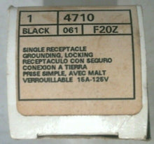 Load image into Gallery viewer, LEVITON 4710 SINGLE BLACK LOCKING RECEPTACLE 15A 125V -FREE SHIPPING