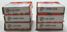 Load image into Gallery viewer, LOT/3 FAG 6301-2Z-L038 C3 DEEP GROOVE BALL BEARING 12MM ID x 37MM OD x12MM W *FS