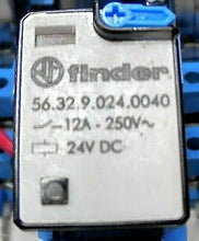 Load image into Gallery viewer, FINDER 56.32.9.024.0040 RELAY W/DIN RAIL BASE 12A 250VAC 24VDC -FREE SHIPPING