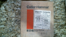 Load image into Gallery viewer, CUTLER HAMMER C10CN3A MAGNETIC CONTACTOR SER.A1, Size 1, 120VAC, 3P -FREE SHIP