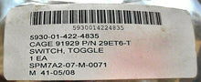Load image into Gallery viewer, HONEYWELL MICROSWITCH 29ET6-T MAGNETICALLY HELD TOGGLE SWITCH SPDT 7A 28VDC *FS*