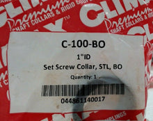 Load image into Gallery viewer, LOT/3 CLIMAX C-100-BO SHAFT COLLAR 1 IN BORE SETSCREW BLACK OXIDE STL SEALED *FS
