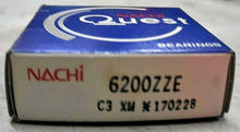 Load image into Gallery viewer, LOT/5 6200ZZE/C3 NACHI DEEPGROOVE BALLBEARING SINGLEROW (XM107228) 10MMx30x9 *FS