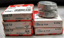 Load image into Gallery viewer, FAG X-LIFE 7200B. TVP SINGLE ROW ANGULAR CONTACT BALL BEARINGS OPEN *FREE SHIP*