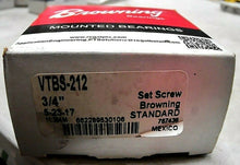 Load image into Gallery viewer, REGAL BELOIT BROWNING VTBS-212 3/4" PILLOW BLOCK BEARING TAPPED BASE *FREESHIP*