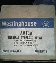 Load image into Gallery viewer, WESTINGHOUSE AA13A THERMAL OVERLOAD RELAY 3P SIZE 1 - FREE SHIPPING