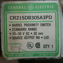 Load image into Gallery viewer, GENERAL ELECTRIC CR215DB30SA3PD BARREL PROXIMITY SWITCH 10-30VDC 30MM -FREE SHIP