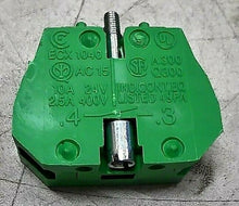 Load image into Gallery viewer, LOT/22 ECX-1040 CONTACT BLOCK GREEN 10 AMP 24 VDC NORMALLY OPEN *FREE SHIPPING*