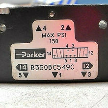 Load image into Gallery viewer, PARKER SCHRADER BELLOWS B350BC549C DOUBLE SOLENOID VALVE 4WAY 3POSITION *FRSHIP*