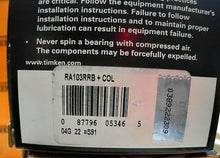 Load image into Gallery viewer, TIMKEN FAFNIR RA103RRB +COL BALL INSERT BEARING ECCENTRIC COLLAR 1.1875" ID *FS*