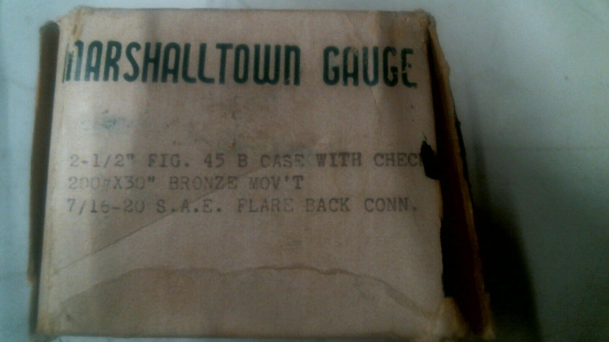 MARSHALLTOWN GAUGE 2 1/2" PRESSURE GAUGE FIG 45 B 200X30" FREE SHIPP