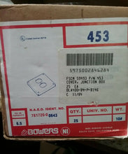 Load image into Gallery viewer, Bowers 453 4-Inch Steel Square Box Surface Cover, One Duplex Box/25 -Free Ship
