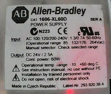 Load image into Gallery viewer, AB ROCKWELL 1606-XL60D POWER SUPPLY 24VDC 2.5A 60W SER.A -FREE SHIPPING