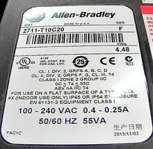 Load image into Gallery viewer, AB ROCKWELL 2711-T10C20 SER F FRN 4.48 PANELVIEW 1000 *FREE SHIPPING*