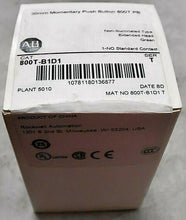 Load image into Gallery viewer, AB ROCKWELL 800T-B1D1 PUSH BUTTON MOMENTARY CONTACT 30.5MM METAL GREEN 1 NO *FS*