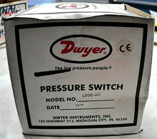 Load image into Gallery viewer, DWYER 1996-20 PRESSURE SWITCH SERIES 1900 (TYPE 1 ENCLOSURE) 45IN W.C. MAX *FS*