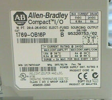 Load image into Gallery viewer, AB ROCKWELL 1769-OB16P /B OUTPUT MODULE COMPACTLOGIX DC DIGITAL 20.4-36.4VDC *FS