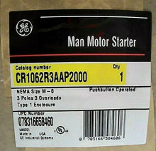 Load image into Gallery viewer, GE CR1062R3AAP2000 SER A MANUAL MOTOR STARTER NEMA M-0 3POLE 600VAC 2HP FREE SHP