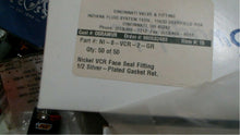 Load image into Gallery viewer, SWAGELOK NI-8-VCR-2-GR NICKEL VCR FACE SEAL 0.5" SILVER GASKET RET 22PC-FREESHIP