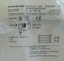Load image into Gallery viewer, LOT/2 EFECTOR IFM ADOAH040MSS0002H04-EVC004 CONNECTING CABLE SOCKET (SEALED) *FS