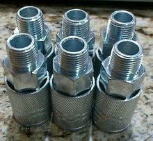 Load image into Gallery viewer, LOT/6 DYNAFLO 430129 3/8 INDUSTRIAL INTERCHANGE X 3/8 MNPT STEEL COUPLER *FRSHP*